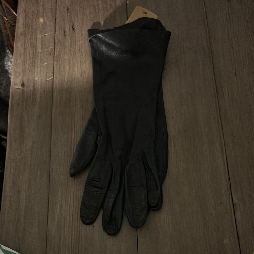 Fernando Perone vintage soft butter Black Leather Gloves